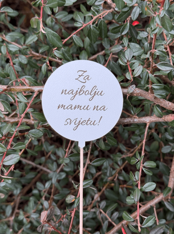 Toper Za najbolju mamu na svijetu! za tortu ili flower box 122